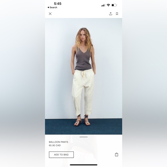 ZARA Balloon trousers size Medium - Picture 5 of 6